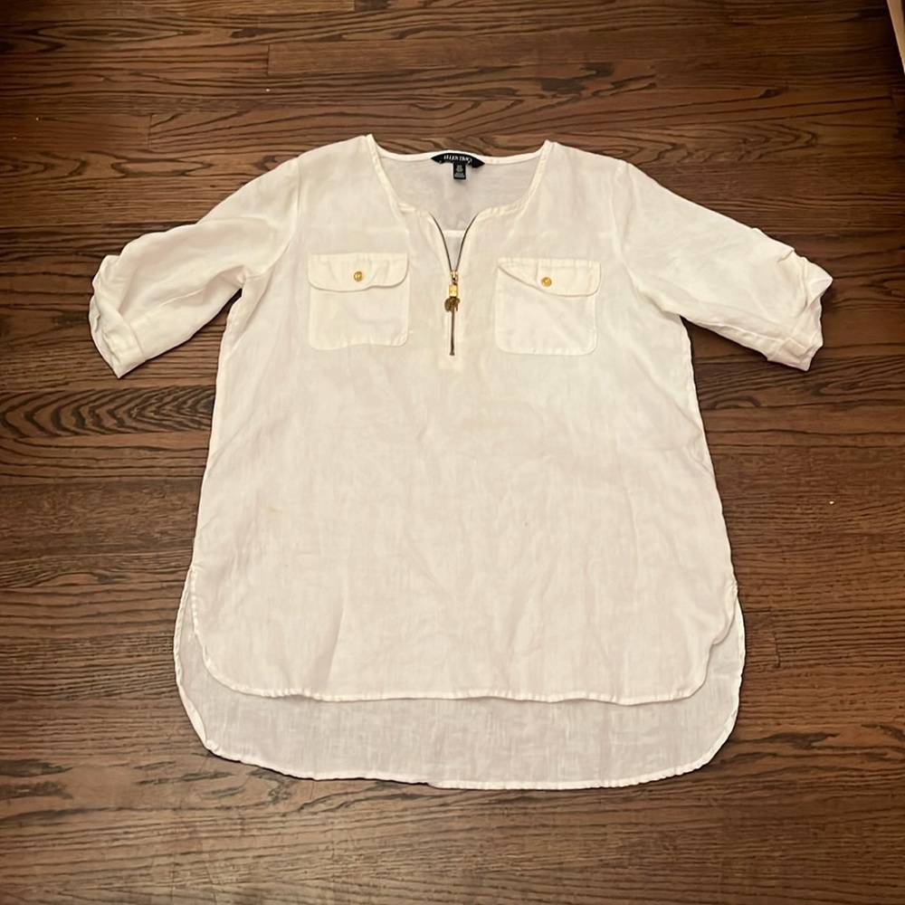 Ladies oversized linen top.